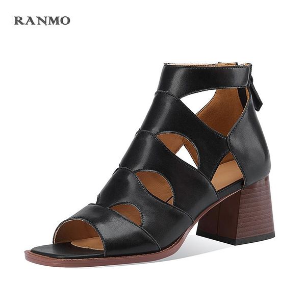 sandals brand fashion roman shoes woman genuine leather summer high heels pumps peep toe brown party dress casual ankle boots, Black
sandals brand fashion roman shoes woman genuine leather summer high heels pumps peep toe brown party dress casual ankle boots, Black