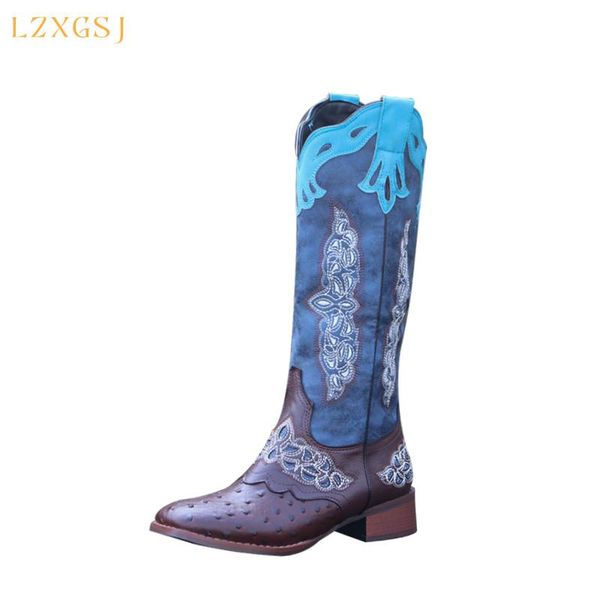 boots western cowboy knee high for women embroider leather low heels shoes fashion riding female boot plus size 43, Black
boots western cowboy knee high for women embroider leather low heels shoes fashion riding female boot plus size 43, Black