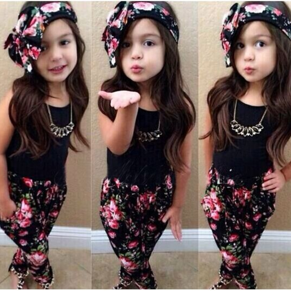 summer kids girls clothes sleeveless black vest floral pants scarf children fashion style 3pcs children girl clothing sets, White
summer kids girls clothes sleeveless black vest floral pants scarf children fashion style 3pcs children girl clothing sets, White