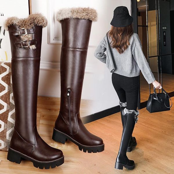 boots ymechic buckle fur warm thigh high snow long over the knee women botas autumn winter 2021 side zipper shoes drop, Black
boots ymechic buckle fur warm thigh high snow long over the knee women botas autumn winter 2021 side zipper shoes drop, Black