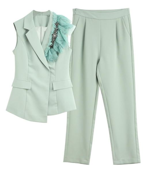 elegant work suits 2021 summer business set women notched collar beading deco sleeveless blazer coats+skinny pants & capris sets women', White;black
elegant work suits 2021 summer business set women notched collar beading deco sleeveless blazer coats+skinny pants & capris sets women', White;black