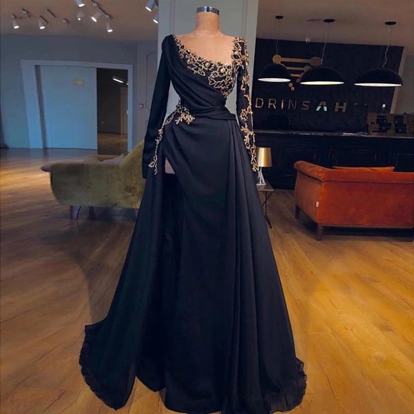 elegant vestidos promworld new long sleeve evening dress navy blue beading chiffon high side slit women formal dresses, Black;red
elegant vestidos promworld new long sleeve evening dress navy blue beading chiffon high side slit women formal dresses, Black;red
