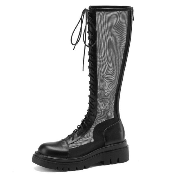 round toe women knee high boots spring summer back zipper thick heels shoes woman 2021 genuine leather, Black
round toe women knee high boots spring summer back zipper thick heels shoes woman 2021 genuine leather, Black