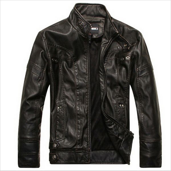 men's jackets cool motorcycle leather men autumn winter clothing male business casual coats 6v5t, Black;brown
men's jackets cool motorcycle leather men autumn winter clothing male business casual coats 6v5t, Black;brown