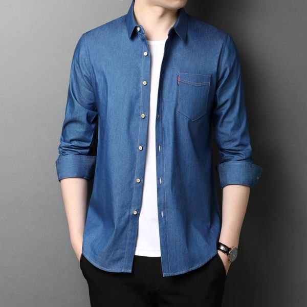 men's jackets 2021 autumn products young long sleeve shirt thin denim cardigan trend casual wear, Black;brown
men's jackets 2021 autumn products young long sleeve shirt thin denim cardigan trend casual wear, Black;brown