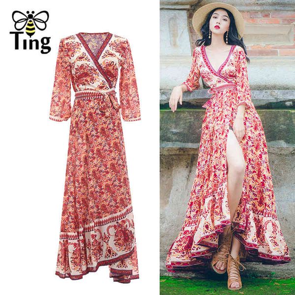 designer bohemian floral wrap maxi dress v neck ruffles hem longa casual split women vintage vestido plus size 210513, Black;gray
designer bohemian floral wrap maxi dress v neck ruffles hem longa casual split women vintage vestido plus size 210513, Black;gray