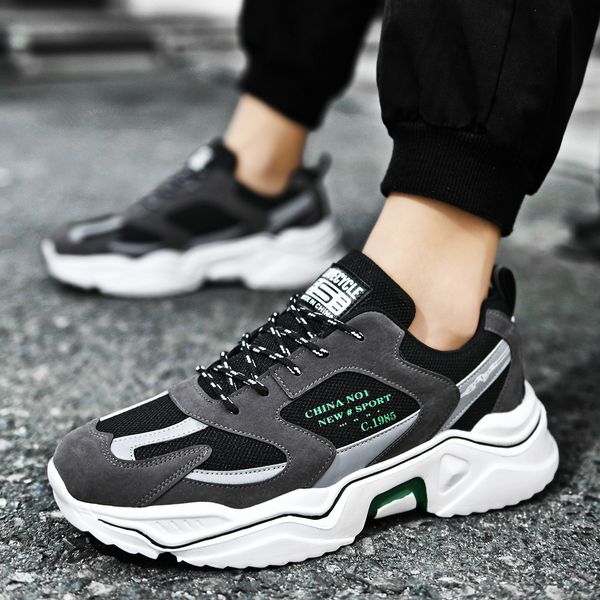 men's spring and summer korean version light low casual fashion thick bottom color matching sports dad sho mh, Black
men's spring and summer korean version light low casual fashion thick bottom color matching sports dad sho mh, Black