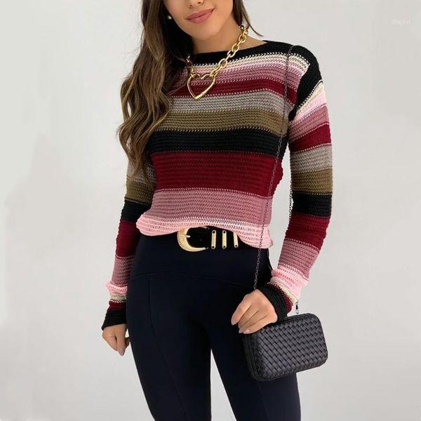 autumn winter sweaters round neck casual pullovers contrast color striped long-sleeved sweater harajuku knitted loose outwear women's, White;black
autumn winter sweaters round neck casual pullovers contrast color striped long-sleeved sweater harajuku knitted loose outwear women's, White;black