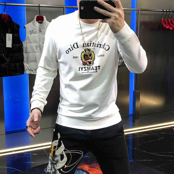 hoodies mode european male season fashionable thin letter eagle embroidered label around the neck youth, Black
hoodies mode european male season fashionable thin letter eagle embroidered label around the neck youth, Black