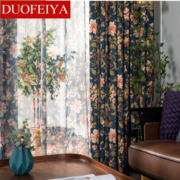 curtain & drapes modern curtains for living dining bedroom american pastoral garden polyester-cotton printed blackout
curtain & drapes modern curtains for living dining bedroom american pastoral garden polyester-cotton printed blackout