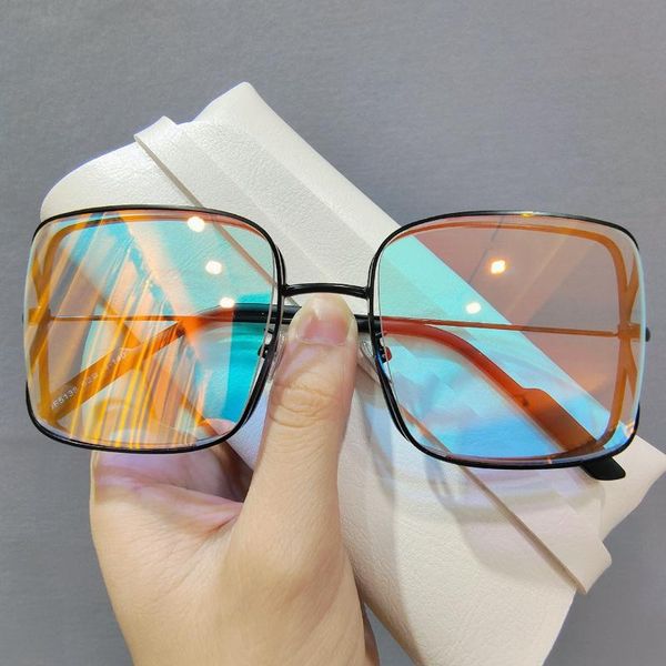 sunglasses 2021 square oversize women vintage women's metal sun glasses black gradient female goggles oculos uv400, White;black
sunglasses 2021 square oversize women vintage women's metal sun glasses black gradient female goggles oculos uv400, White;black