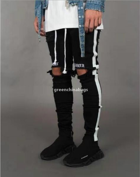 SJ New 2021 Fashion Mens Jean Street Black Holes White Stripes Jeans Hiphop Skateboard Pencil Pants, Blue
SJ New 2021 Fashion Mens Jean Street Black Holes White Stripes Jeans Hiphop Skateboard Pencil Pants, Blue