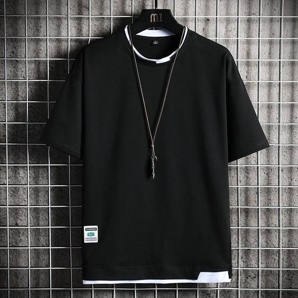 summer t-shirt tees streetwear hip hop tshirt fashion clothing solid color pure cotton short-sleeved round neck men's t-shirts, White;black
summer t-shirt tees streetwear hip hop tshirt fashion clothing solid color pure cotton short-sleeved round neck men's t-shirts, White;black