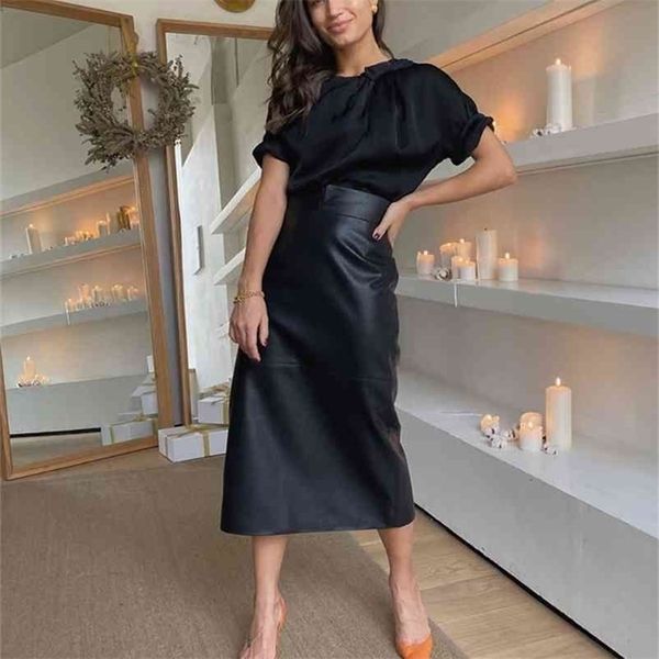 wotwoy office lady high-waisted leather skirt women spliced mid-long wrapped pencil female zipper-up solid autumn s 210621, Black
wotwoy office lady high-waisted leather skirt women spliced mid-long wrapped pencil female zipper-up solid autumn s 210621, Black