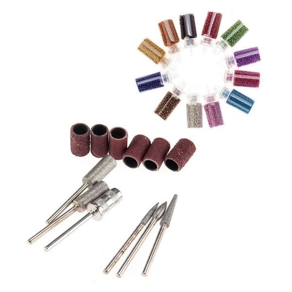 nail art equipment decorations kit mini caviar beads & glitter in 12 assorted color with 6pcs bits set sanding band, Silver
nail art equipment decorations kit mini caviar beads & glitter in 12 assorted color with 6pcs bits set sanding band, Silver