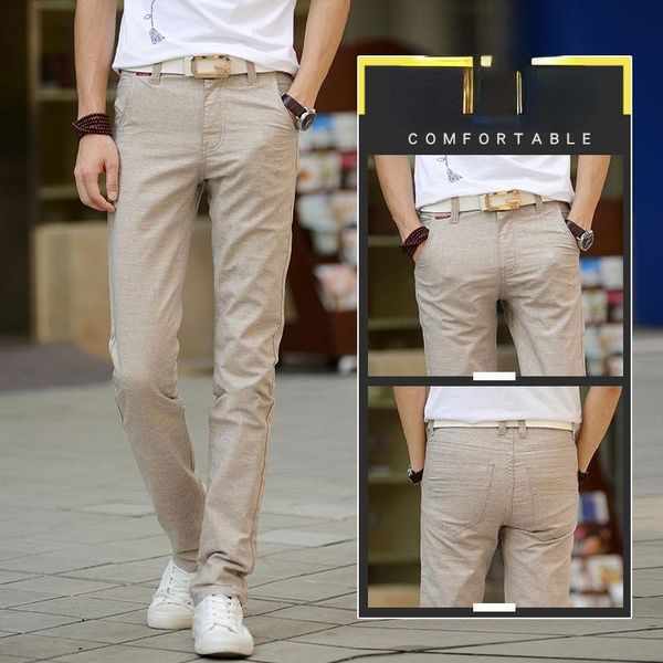 men's pants casual ice silk trousers linen summer mens hip hop clothing slim fit straight loose business thin cotton, Black
men's pants casual ice silk trousers linen summer mens hip hop clothing slim fit straight loose business thin cotton, Black