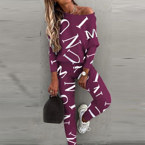 women's swimwear 2021 spring autumn casual outfit letters print long sleeve women blouse pants tracksuit for sports 2 pieces sets, White;black
women's swimwear 2021 spring autumn casual outfit letters print long sleeve women blouse pants tracksuit for sports 2 pieces sets, White;black