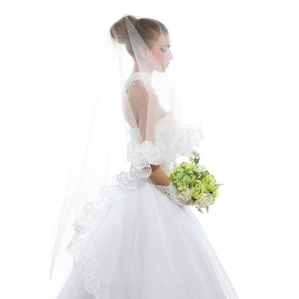 bridal veils womens white long tulle wedding with lace edge one layer 2m 3m 5m veil bride accessories voile de mariage, Black
bridal veils womens white long tulle wedding with lace edge one layer 2m 3m 5m veil bride accessories voile de mariage, Black
