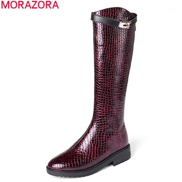 boots morazora brand winter women med heels round toe ladies shoes stone grain knee black wine1
boots morazora brand winter women med heels round toe ladies shoes stone grain knee black wine1