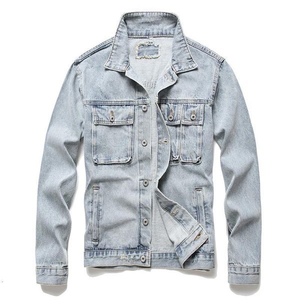 Men's Jackets Denim jacket British style multi-pocket lapel denim long sleeve trend men slim single breasted C5L0, Black;brown
Men's Jackets Denim jacket British style multi-pocket lapel denim long sleeve trend men slim single breasted C5L0, Black;brown