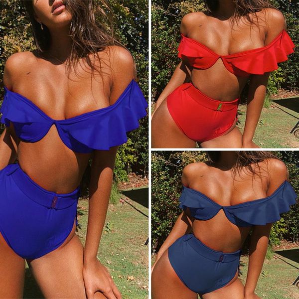 women solid bikini set ruffle two pieces swimwear push up padded swimsuit bandage deep v-neck bathing suit one-piece suits
women solid bikini set ruffle two pieces swimwear push up padded swimsuit bandage deep v-neck bathing suit one-piece suits
