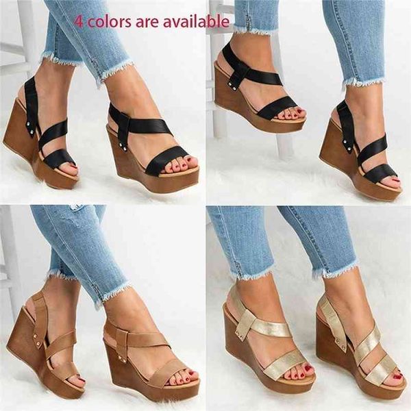 women sandals wedge platform summer slip on ladies high heels shoes fashion open toe casual female footwear plush 210610, Black
women sandals wedge platform summer slip on ladies high heels shoes fashion open toe casual female footwear plush 210610, Black