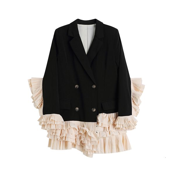 women's suits & blazers vintage retalhos lrregular hem vestido blazer feminino outono inverno moda manga longa casacos ternos elegantes, White;black
women's suits & blazers vintage retalhos lrregular hem vestido blazer feminino outono inverno moda manga longa casacos ternos elegantes, White;black