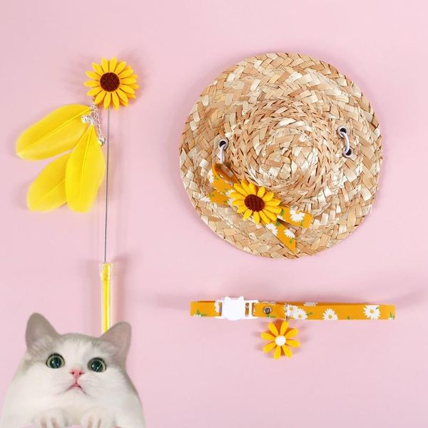 cat costumes pet summer net red small daisy sun flower bell funny stick collar bow straw hat suit accessories
cat costumes pet summer net red small daisy sun flower bell funny stick collar bow straw hat suit accessories