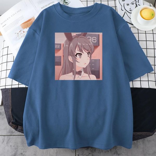 women's t-shirt mulheres anime sakurajima mai impressão dos desenhos animados t camisas das verão manga curta solta casual tshirt, White
women's t-shirt mulheres anime sakurajima mai impressão dos desenhos animados t camisas das verão manga curta solta casual tshirt, White