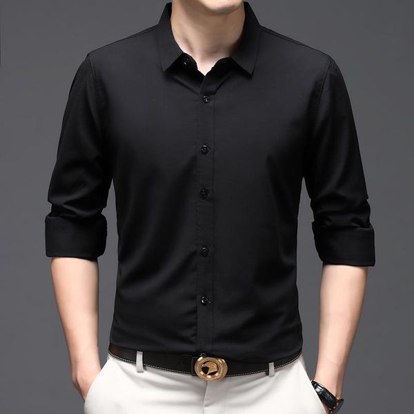 men's casual shirts 2021 classic solid color for fashion slim fit shirt business formal dress streetwear social party, White;black
men's casual shirts 2021 classic solid color for fashion slim fit shirt business formal dress streetwear social party, White;black