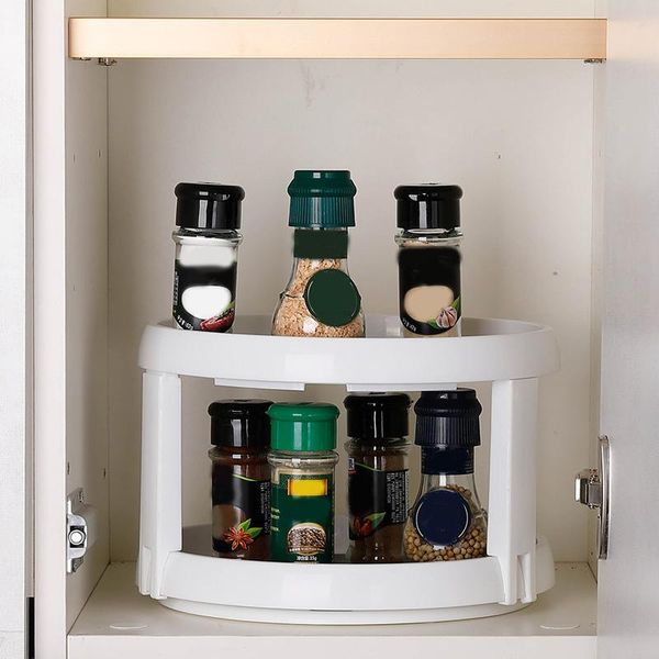 hooks & rails double layer multi-function storage rack rotating kitchen organizer seasoning spice jar holder bathroom shelf
hooks & rails double layer multi-function storage rack rotating kitchen organizer seasoning spice jar holder bathroom shelf