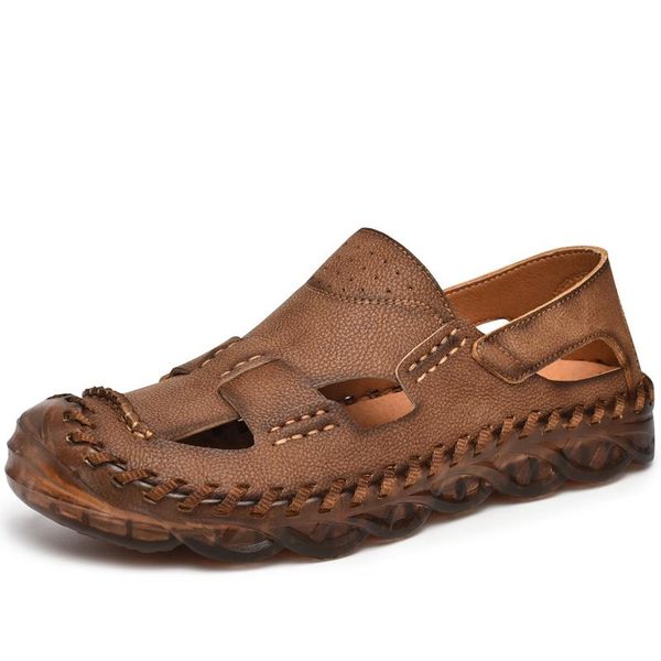 sandals handmade classic summer genuine leather men's casual shoes man beach slippers male outdoor roman footwear big size 38-46, Black
sandals handmade classic summer genuine leather men's casual shoes man beach slippers male outdoor roman footwear big size 38-46, Black