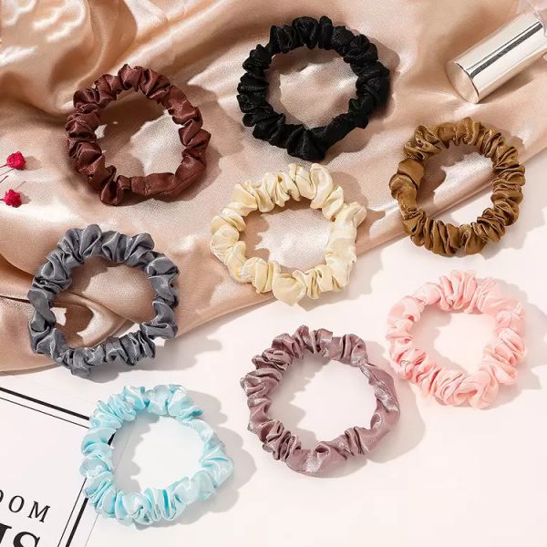 satin large intestine scrunchies hairbands pure color thin ponytail holder hair tie circle rope accessories, Slivery;white
satin large intestine scrunchies hairbands pure color thin ponytail holder hair tie circle rope accessories, Slivery;white