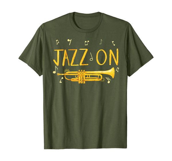 jazz music t shirt - gift for jazz lover and trumpet player, White;black 
jazz music t shirt - gift for jazz lover and trumpet player, White;black