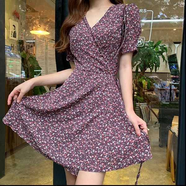 women lace dresses up short sleeve floral print v neck summer dress high waist vestidos, Black;gray
women lace dresses up short sleeve floral print v neck summer dress high waist vestidos, Black;gray