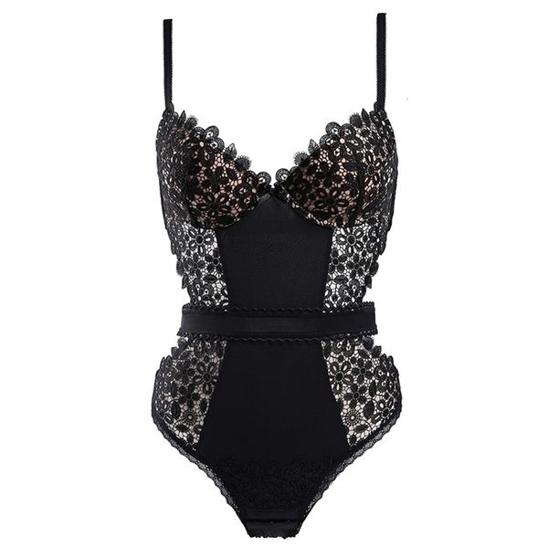 bodysuit for women lingerie embroidery lace hollow out back padded cup underwired underwear sleeveless 211218, Black;white
bodysuit for women lingerie embroidery lace hollow out back padded cup underwired underwear sleeveless 211218, Black;white