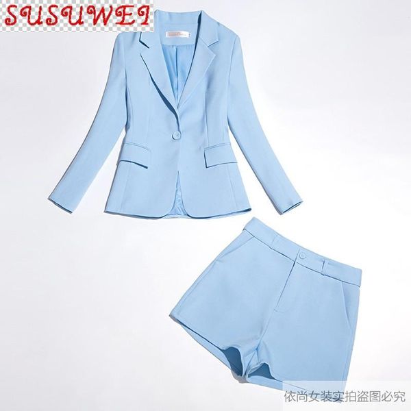spring and summer 2021 ladies suit shorts office two-piece casual slim blue single button blazer fashion women's two piece pants, White
spring and summer 2021 ladies suit shorts office two-piece casual slim blue single button blazer fashion women's two piece pants, White