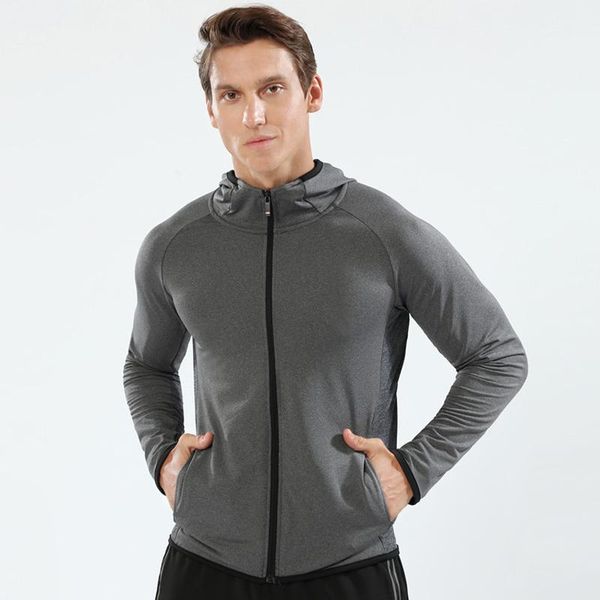 running jackets men hooded long sleeves jacket zipper fitness gym training jogging workout clothing, Black;red
running jackets men hooded long sleeves jacket zipper fitness gym training jogging workout clothing, Black;red