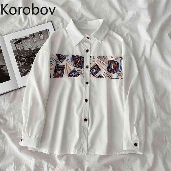 korobov new arrival long sleeve shirt korean chic long sleeve harajuku women shirts preppy style ulzzang print blouses 210430, White
korobov new arrival long sleeve shirt korean chic long sleeve harajuku women shirts preppy style ulzzang print blouses 210430, White