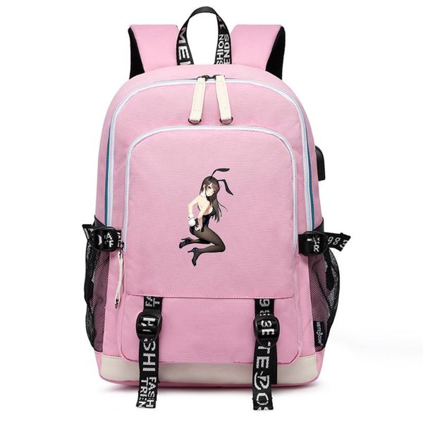 backpack rascal does not dream of girl senpai pink women oxford cute school bags large bookbag usb port lapbagpack
backpack rascal does not dream of girl senpai pink women oxford cute school bags large bookbag usb port lapbagpack