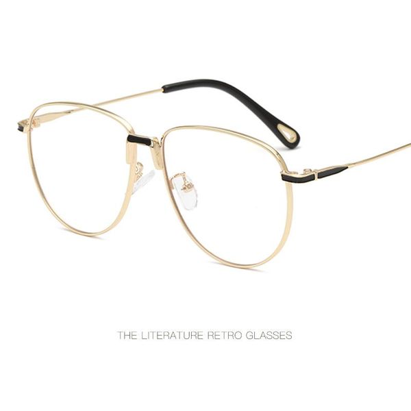 fashion sunglasses frames elliptical metal novel art glasses trend personality flat mirror men and women decorative full-frame glasses., Black
fashion sunglasses frames elliptical metal novel art glasses trend personality flat mirror men and women decorative full-frame glasses., Black
