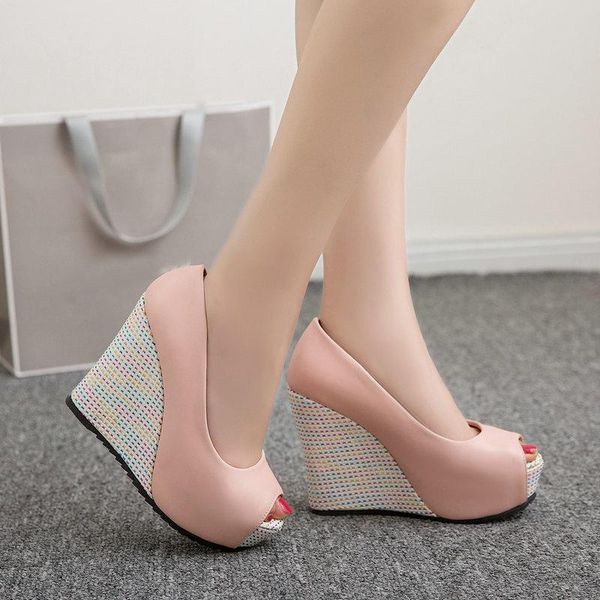 sandals spring and summer women's slope heel high heels elegant temperament fish mouth shoes lady shallow, Black
sandals spring and summer women's slope heel high heels elegant temperament fish mouth shoes lady shallow, Black