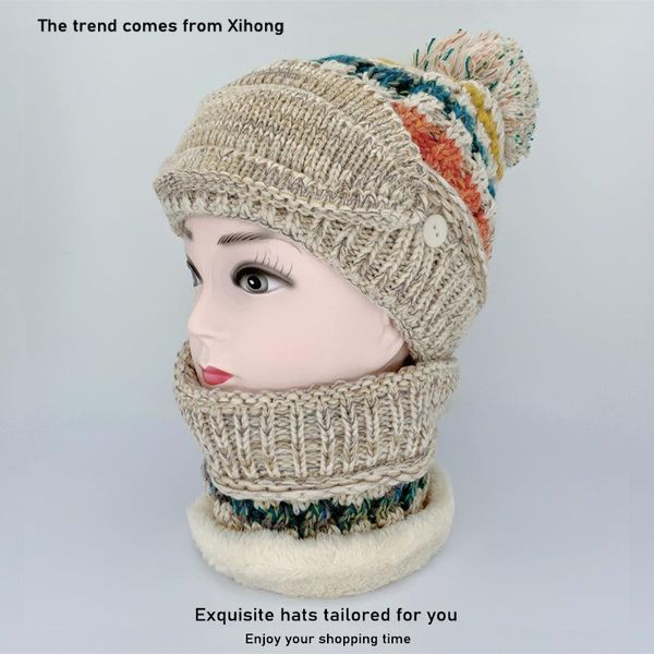 hats, scarves & gloves sets 2021 autumn winter plush knitted hat women's mask bib three piece set for out riding warm and windproof woo, Blue;gray
hats, scarves & gloves sets 2021 autumn winter plush knitted hat women's mask bib three piece set for out riding warm and windproof woo, Blue;gray