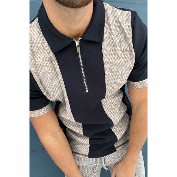 noble and unsullied pattern men's zipper polo shirt comfortable breathable fashionable cool daily travel work party, White;black
noble and unsullied pattern men's zipper polo shirt comfortable breathable fashionable cool daily travel work party, White;black