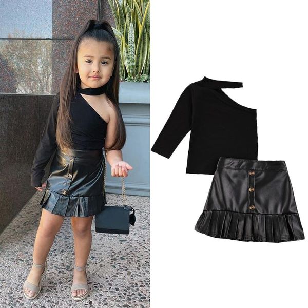 clothing sets focusnorm 1-5y fashion autumn infant girls 2pcs clothes halter one shoulder solid t shirts pu leather skirts, White
clothing sets focusnorm 1-5y fashion autumn infant girls 2pcs clothes halter one shoulder solid t shirts pu leather skirts, White