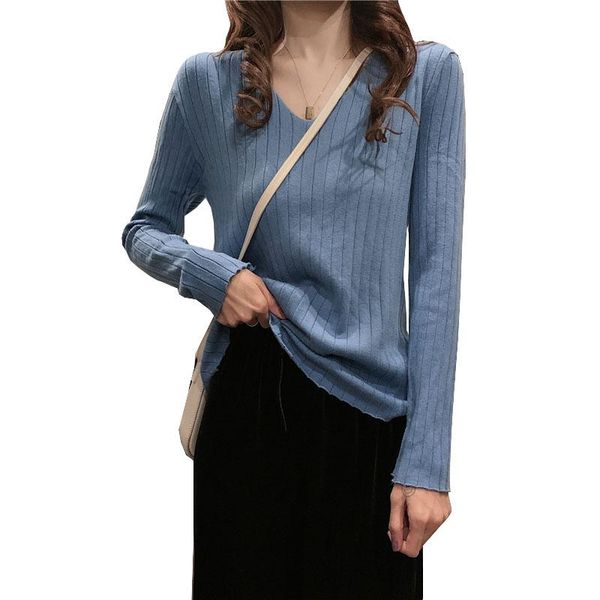 women's sweaters female fashion v-neck long-sleeved knitting pullover women autumn 2021 slim wild elasticity bottoming sweater ok1210, White;black
women's sweaters female fashion v-neck long-sleeved knitting pullover women autumn 2021 slim wild elasticity bottoming sweater ok1210, White;black
