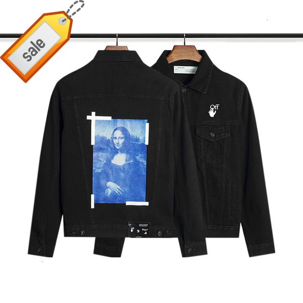 fashion ow new lisa off smile print men's and women's casual denim coat, Black;brown
fashion ow new lisa off smile print men's and women's casual denim coat, Black;brown