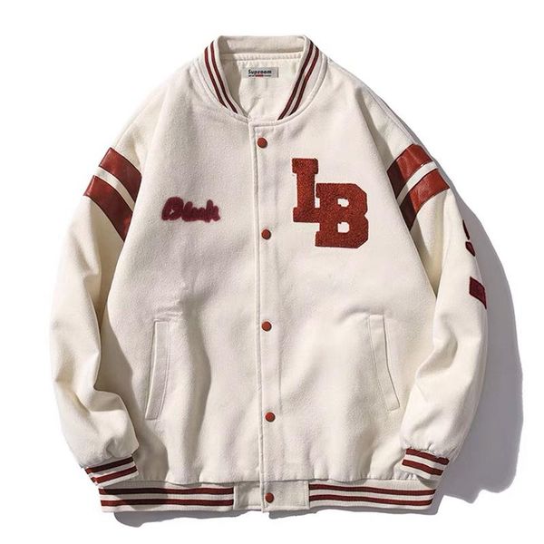 men's jackets 2021 arrival single breasted spliced letter brand clothing bomber jacket men loose baseball uniform female winter coat, Black;brown
men's jackets 2021 arrival single breasted spliced letter brand clothing bomber jacket men loose baseball uniform female winter coat, Black;brown