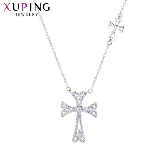 pendant necklaces xuping temperament religion cross pattern necklace for women mother's day jewelry gift m54-40074, Silver
pendant necklaces xuping temperament religion cross pattern necklace for women mother's day jewelry gift m54-40074, Silver