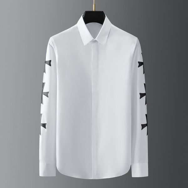 business shirt deluxe and autumn and winter end men's arms big cross pressure printing process long sleeve, White;black
business shirt deluxe and autumn and winter end men's arms big cross pressure printing process long sleeve, White;black